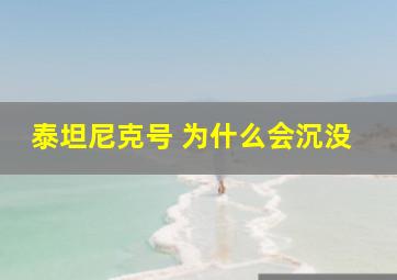 泰坦尼克号 为什么会沉没